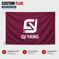 Drapeaux d'équipe de football personnalisés imprimés recto-verso en polyester 3x5 pieds avec logo, bannière promotionnelle, drapeau d'entreprise imprimé sur mesure