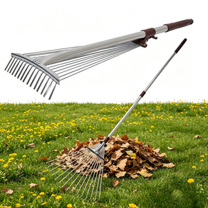 <span class=keywords><strong>Rastrello</strong></span> da Giardino VERTAK con Manico Allungabile, Robuste Denti in Acciaio, Attrezzo <span class=keywords><strong>per</strong></span> la Raccolta di Foglie <span class=keywords><strong>per</strong></span> Vialetti e Cura del Terreno Esterno - Product Image 1