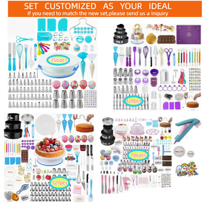 464 pezzi da cucina in plastica in acciaio inossidabile per glassa punte accessori per pasticceria accessori per pasticceria <span class=keywords><strong>kit</strong></span> di decorazione per <span class=keywords><strong>torte</strong></span> - Product Image 5