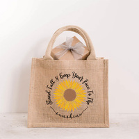Bolsa de regalo de arpillera de dama de honor personalizada, bolsa de mano de arpillera de yute de lino de cáñamo