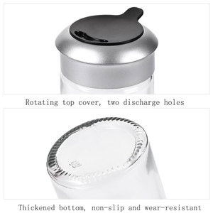 3oz 90ml pequeño tarro de especias de vidrio pimienta de sal botella de embalaje con hermético tapas de plata coctelera - Product Image 2
