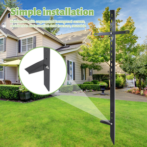 Metal Outdoor Yard Sign Stand Ground Stake Holder for Lawn <b>Garden</b> Parking Garage Use - Product Image 4