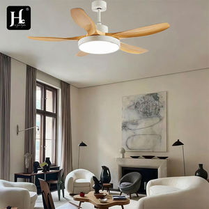 Ventilateur de plafond LED à cinq pales, style nordique, spectre complet, pour salle à manger, salon, chambre, ventilateur à fréquence variable, luminaire suspendu - Product Image 6