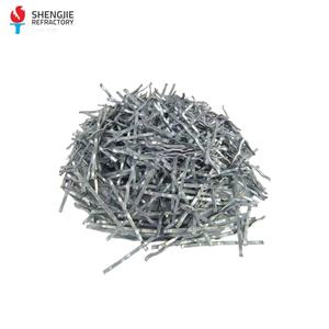 Fibres d'acier collées en forme de crochet pour la construction utilisées pour l'armature de béton dans les matériaux réfractaires - Product Image 5