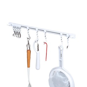Crochets de glissière pour porte d'armoire, 100 pièces, capacité de charge de 0 à 1 kg, crochets de rangement de cuisine détachables pour l'organisation des ustensiles - Product Image 2