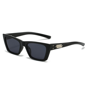 Lunettes de soleil style coréen, monture noire en PC, protection UV400, design œil de chat avec nœud, mode féminine, tendance Y2K, type 3 - Product Image 5