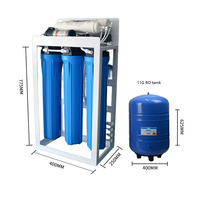Système d'osmose inverse commercial 400GPD 600GPD 800GPD, purificateur d'eau RO avec réservoir sous pression pour hôtels et usage domestique, 5 étapes