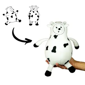2023 New Custom Cow Soft Plush Pillow Doll Customized Stuffed Plush Toy Pillow Stuffed Animals Plush Cow