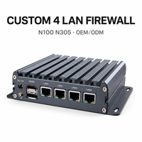 Piesia - Mini PC de Seguridad de Red Personalizado con 4 LAN, 12.ª Generación N100 N305, DDR5, WiFi, BT, 4G, Win11, X86, Router, Firewall, OEM