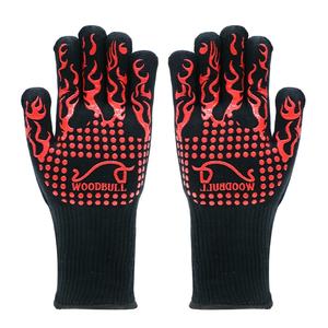 Guantes Resistentes al Calor para Asar con Agarre de Silicona, Guantes Anti-Quemaduras para Barbacoa, Manoplas de Cocina de Algodón y Silicona para Hornear y Cocinar - Product Image 3