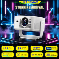 Projecteur LCD LED intelligent portable JUNUO HY450max Android 14 H726 1080P 800 Lumens 2x32 Go de stockage WiFi6 avec haut-parleurs intégrés