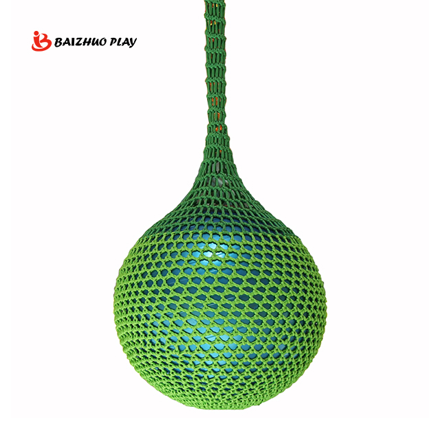 Rete a sfera rotonda colorata per bambini Set di altalene per ciambelle con pneumatici in corda di Nylon reti da arrampicata per parchi giochi al coperto