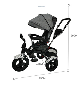 Triciclo <span class=keywords><strong>Infantil</strong></span> Antivuelco de 12/10 Pulgadas con Giro de 360 Grados °   Bicicleta para Niños Pequeños con Asiento Giratorio, Manillar <span class=keywords><strong>Ajustable</strong></span> y Pedales Plegables - Product Image 6