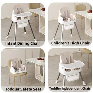 <span class=keywords><strong>Chaise</strong></span> haute pour bébé en plastique simple pliable réglable sécurité petit tabouret multifonctionnel siège de repas pour bébé en croissance - Product Image 2