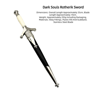 Couteau de bricolage Sword de haute qualité en acier inoxydable, artisanat non affûté, personnalisable, OEM, manche en plastique, pointe tombante, de poche - Product Image 1