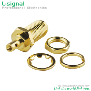 RF Coax SMA Female Bulkhead Mount Solder Connector for <strong>IPX</strong> 1.13mm Cable - Product Image 5