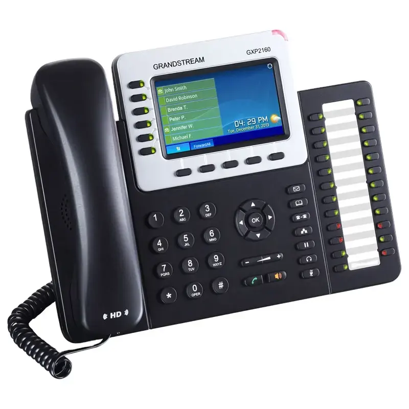 オリジナルの新しいカラースクリーンLCDIP電話GXP2160Wifi Voip SIP電話GRANDSTREAMGXP2160