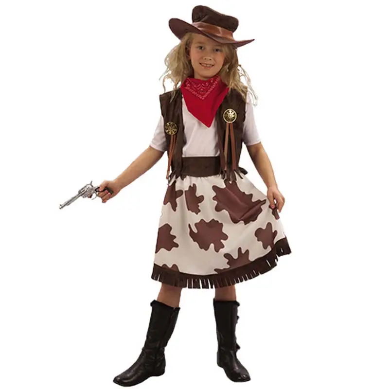 2023 New Arrival Crianças Halloween Costume Bebê Ocidental Cowboy Traje Para 4-12Year HCBC-045