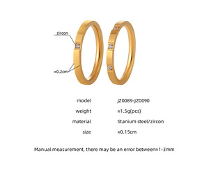 Hot 2mm un <span class=keywords><strong>anello</strong></span> di <span class=keywords><strong>diamanti</strong></span>/<span class=keywords><strong>tre</strong></span> <span class=keywords><strong>diamanti</strong></span> <span class=keywords><strong>a</strong></span> nastro <span class=keywords><strong>anello</strong></span> di titanio acciaio al titanio Ring18K oro placcato in acciaio inossidabile <span class=keywords><strong>anello</strong></span> d'oro per la ragazza - Product Image 6