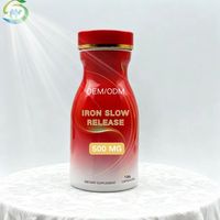 Fer à libération lente 500 mg, doux pour l'estomac, OEM marque privée, soutien anti-anémie