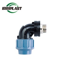 Raccords à compression HDPE Irriplast PN16, raccords coudés en PP, filetages en laiton pour système d'irrigation, alimentation en eau, installation rapide