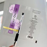 Autocollant transparent en vinyle personnalisé eau jus boisson cosmétique bouteille produit emballage étiquette Logo