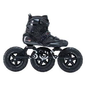 Patines <span class=keywords><strong>de</strong></span> <span class=keywords><strong>Ruedas</strong></span> para Adultos, <span class=keywords><strong>de</strong></span> Fibra <span class=keywords><strong>de</strong></span> <span class=keywords><strong>Carbono</strong></span>, Tres <span class=keywords><strong>Ruedas</strong></span>, Tipo SUV, con <span class=keywords><strong>Ruedas</strong></span> Neumáticas <span class=keywords><strong>de</strong></span> Una Fila para Reducir la Velocidad (3x150mm, Grandes, Todoterreno, para Escalada) - Product Image 6