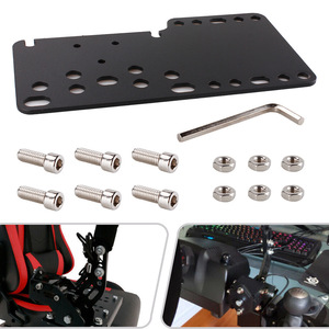 Plaque adaptatrice de frein à main pour simulateur de course en alliage d'aluminium avec position multi-trous pour montage de manette de jeu PC - Product Image 1