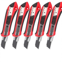 Cutter professionnels à lame détachable en acier au carbone, guide de 18 mm, couteau graphique SK5, lames à changement rapide de 0,5 mm, 20 unités