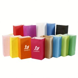 ถุงกระดาษคราฟท์รีไซเคิลพิมพ์โลโก้ตามสั่งราคาถูก พร้อมฝาปิดแบบจุกก๊อก สำหรับบรรจุภัณฑ์อาหารแบบนำกลับบ้าน ปรับแต่งได้ตามต้องการ - Product Image 3