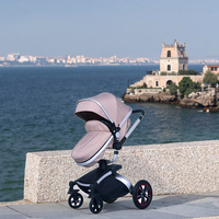 ODM Poussette pliable en aluminium pour bébé 3 en 1 avec dossier réglable Poussette haute pour enfant en bas âge