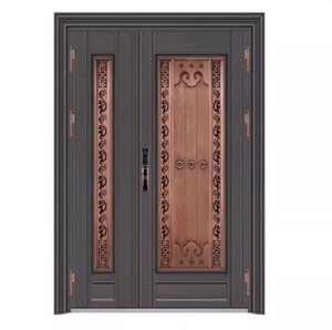 <span class=keywords><strong>Puerta</strong></span> de Acero de Seguridad de Una <span class=keywords><strong>Hoja</strong></span> <span class=keywords><strong>y</strong></span> <span class=keywords><strong>Media</strong></span>, Moderna, para Entrada de Vivienda o Apartamento, Fabricada en China, Acabado Manual - Product Image 1