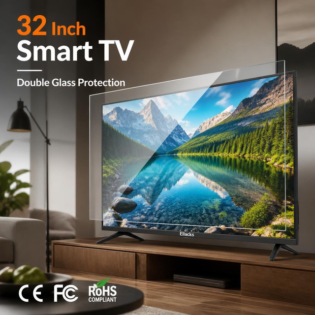 32 Inch Smart TV Android LED LCD Television Double Glass 2K HD Panel WiFi Screen Televisor Televisores Inteligentes Home