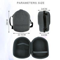 Sac de voyage personnalisé grande capacité gris en EVA, étui étanche pour lunettes VR, étui tendance en PU et soie, adapté aux enfants, taille personnalisée, fabriqué en Chine