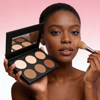 Palette de bronzants à contour minéral pressé de marque privée pour le contrôle de l'huile des tons foncés sans logo