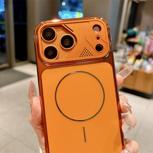 เคสโทรศัพท์แม่เหล็กเคลือบกระจกกล้องแบบดั้งเดิมสำหรับ iPhone 18 17 16 15 Pro Max พร้อมเลนส์เลเซอร์แบบแปลงสภาพ ฝาหลังมีพื้นผิว - Product Image 3