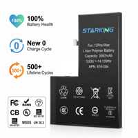 Batterie mobile haute capacité OEM/ODM pour modèles 11-16 Pro Max, garantie de 18 mois, en stock
