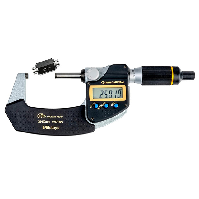 Original Mitutoyo QuantuMike Outside Micrometer 25-50mm IP65 Digital 0.002mm Accuracy 0.001mm Resolution 293-141-30 MDE-50MX