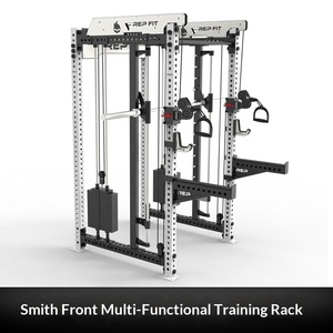 Smith Power Rack : Équipement d'entraînement <span class=keywords><strong>de</strong></span> force pour squats et développés couchés <span class=keywords><strong>avec</strong></span> <span class=keywords><strong>poulie</strong></span> à câble pour salle <span class=keywords><strong>de</strong></span> sport et fitness - Product Image 4
