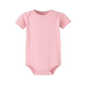 Customizable CE CPC Certified Soft Organic Cotton Solid Color <strong>Bodysuits</strong> Short Sleeve One-Piece Baby Clothes Unisex Onesie Romper - Product Image 3