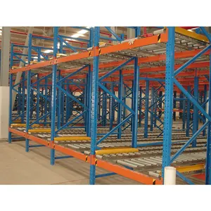 Rack de transmissão de paletes para equipamentos pesados de rolo de gravidade de carga para armazenamento em armazém