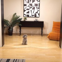 Clôture transparente en acrylique pour animaux de compagnie, barrière pliable pour chats et chiens, enclos autoportant, aucun assemblage requis