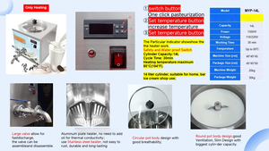 Pasteurisateur Commercial Automatique Mini 14L Prix Usine 110V/220V pour Mélange de Crème Glacée, Traitement du <span class=keywords><strong>Lait</strong></span> et des Produits Laitiers - Product Image 4