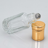 Rouleau en verre de forme Unique 3ML 6ML 12ML bouteille en verre vide transparent parfum en verre huile essentielle Attar rouleau bouteilles cosmétiques