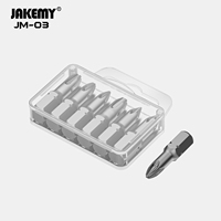 Jeu de tournevis à embout hexagonal JAKEMY JM03, 6 pièces, PH1 PH2 PH3 PZ1 PZ2 PZ3, acier S2, compatible avec le tournevis électrique manuel