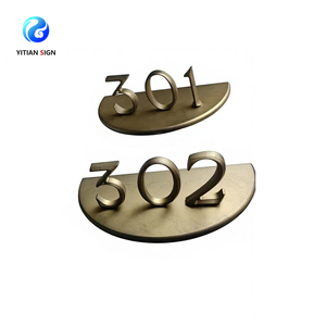 Números de Puerta de Aluminio Sólido Autoadhesivos, Impermeables, Sin Iluminación, OEM ODM, para Decoración de Puertas de Jardín - Product Image 6