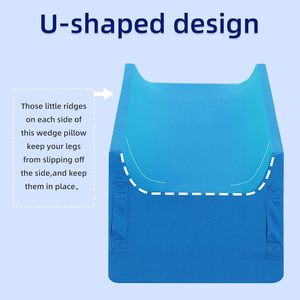 Almohada de espuma para elevación y soporte de piernas, rodillas y tobillos, para alivio <span class=keywords><strong>del</strong></span> <span class=keywords><strong>dolor</strong></span> de ciática, espalda, rodilla, cadera y tobillos, para después de cirugía, lesiones y descanso - Product Image 4