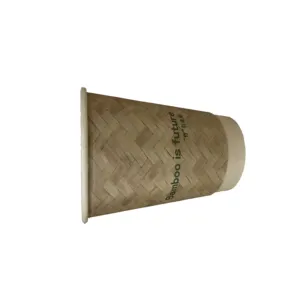 Papel revestido pe de polpa de bambu reciclável ecologicamente correto, matéria-prima para fazer copos de bebidas