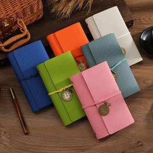 Carnet à spirales A6 avec couverture en tissu, journal créatif, bloc-notes vintage, cadeau pour étudiant, personnalisable, marque originale, origine Chine - Product Image 3