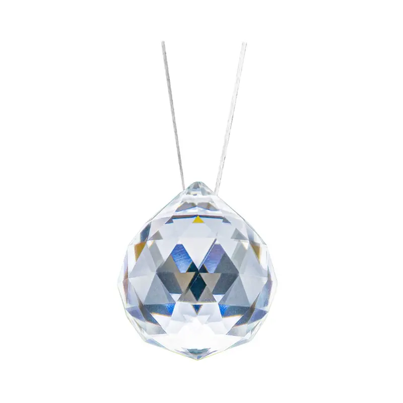 Wholesale 40mm decorative crystal glass faceted prism ball for chandelier